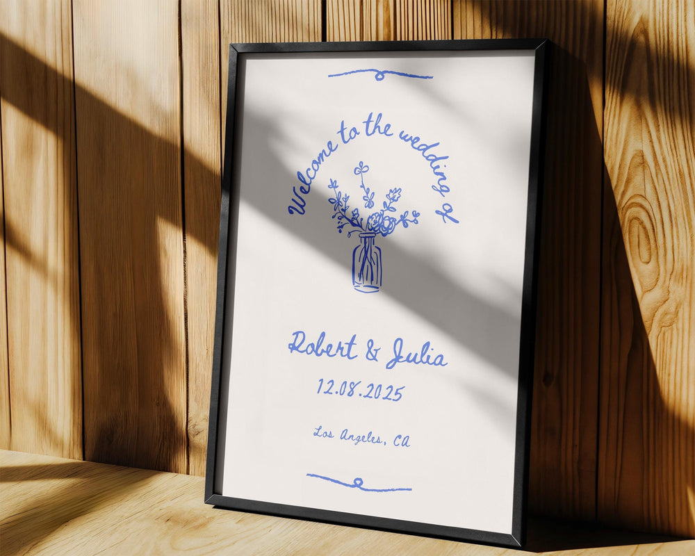 BeyzaLab Vintage Wedding Welcome Sign