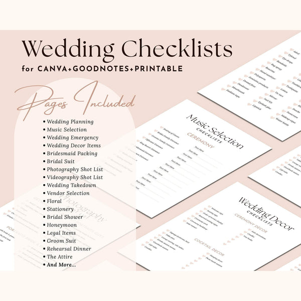 Goodnotes & Canva Template Wedding Planner Bundle