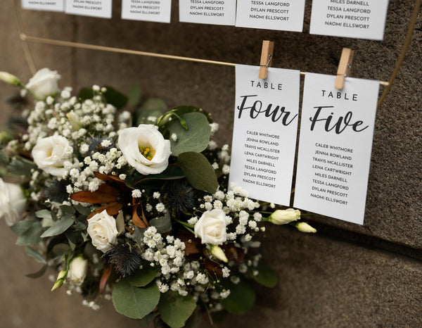 BeyzaLab Wedding Seating Chart Cards