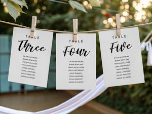 BeyzaLab Wedding Seating Chart Cards