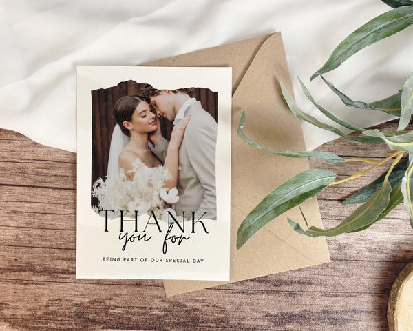 BeyzaLab Wedding Thank You Cards With Photo