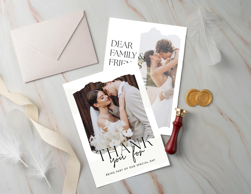 BeyzaLab Wedding Thank You Cards With Photo