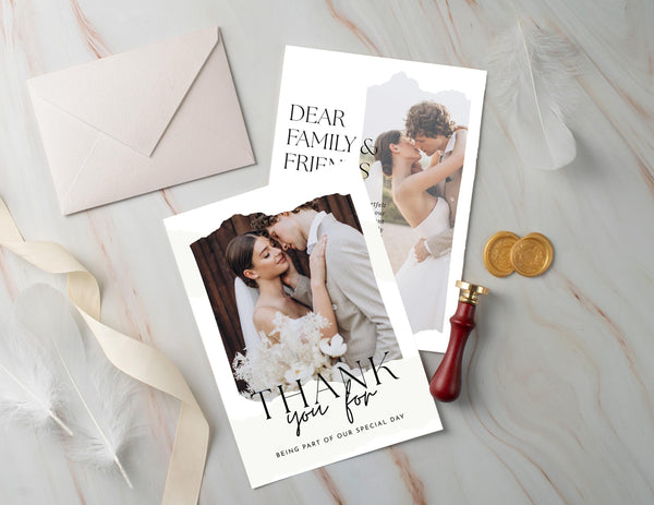 BeyzaLab Wedding Thank You Cards With Photo