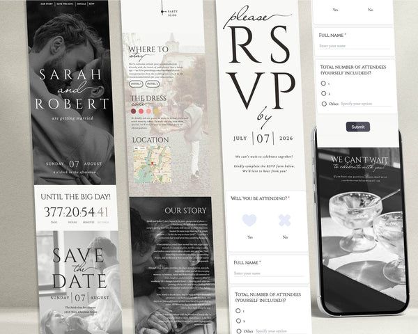BeyzaLab - Canva Template Wedding Web Invitation with RSVP