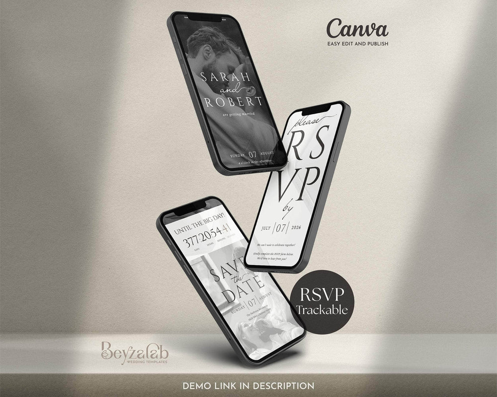 BeyzaLab - Canva Template Wedding Web Invitation with RSVP