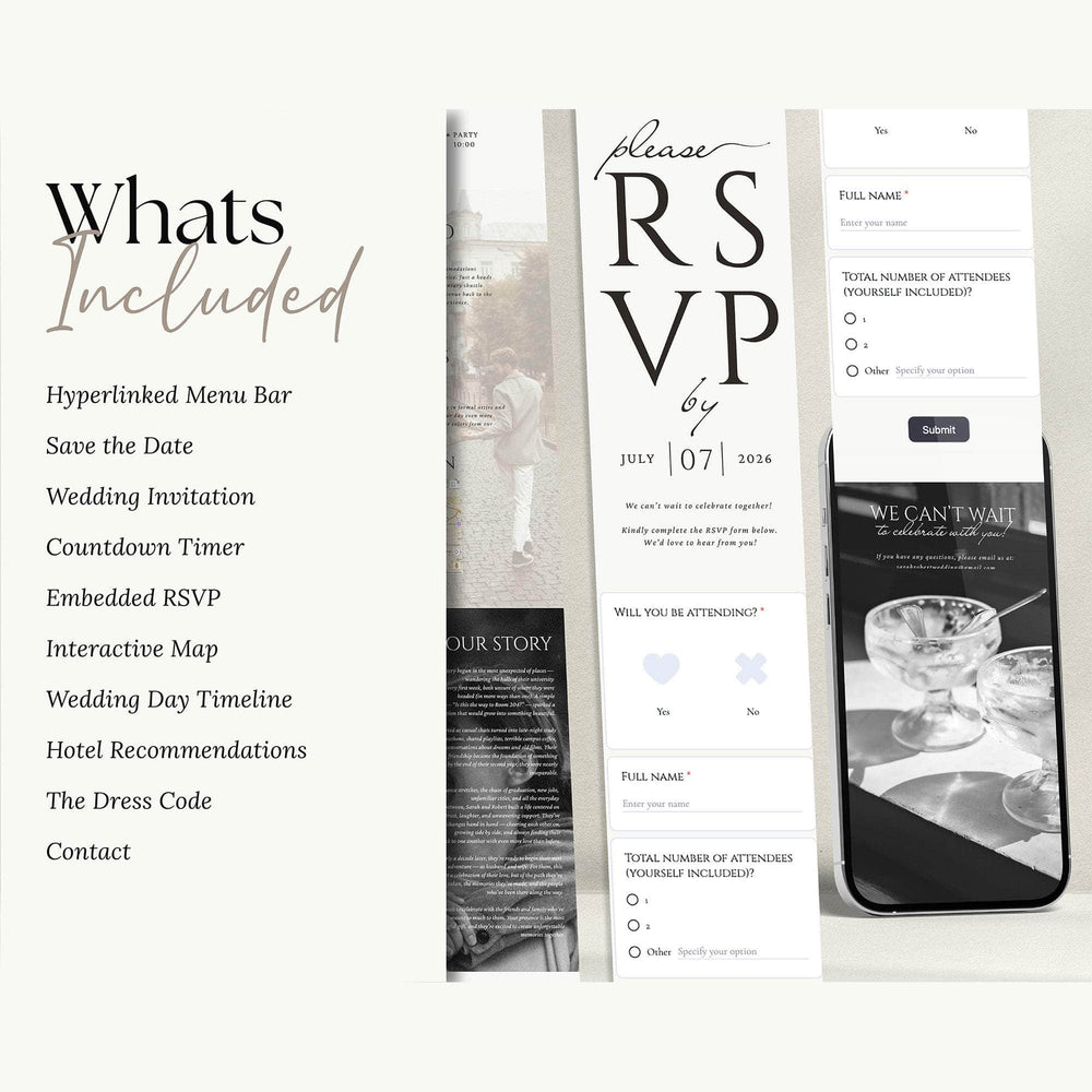 BeyzaLab - Canva Template Wedding Web Invitation with RSVP
