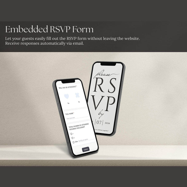 Instant Download - Canva Template Wedding Web Invitation with RSVP