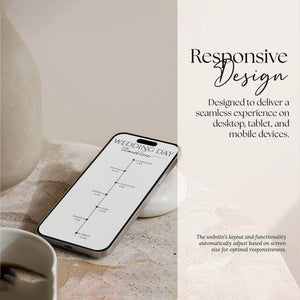 Instant Download - Canva Template Wedding Web Invitation with RSVP