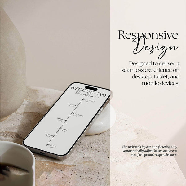 Instant Download - Canva Template Wedding Web Invitation with RSVP