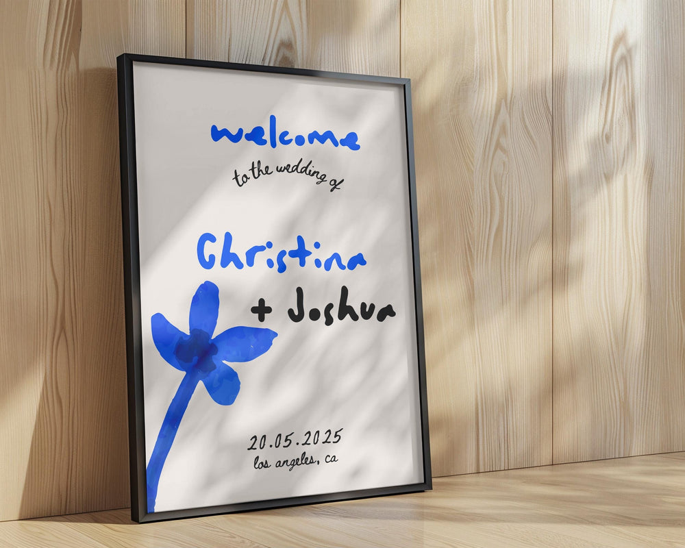 BeyzaLab Wedding Welcome Sign Whimsical