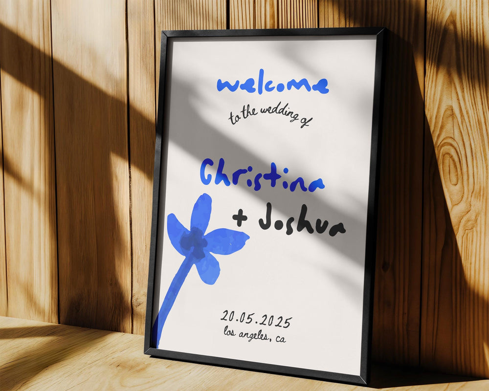 BeyzaLab Wedding Welcome Sign Whimsical