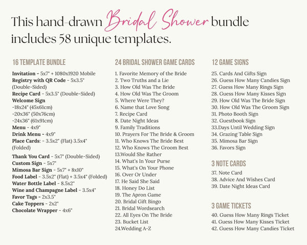 BeyzaLab Whimsical Bridal Shower Bundle