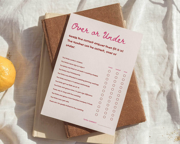 BeyzaLab Whimsical Bridal Shower Game Bundle