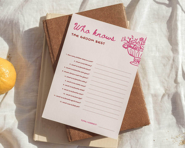 BeyzaLab Whimsical Bridal Shower Game Bundle