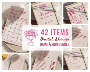 BeyzaLab Whimsical Bridal Shower Game Bundle