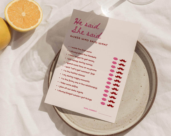 BeyzaLab Whimsical Bridal Shower Game Bundle