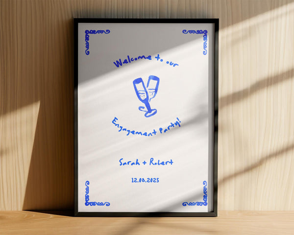 BeyzaLab Whimsical Engagement Party Sign