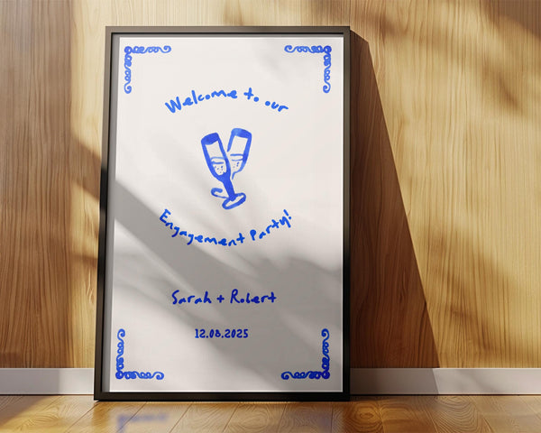 BeyzaLab Whimsical Engagement Party Sign