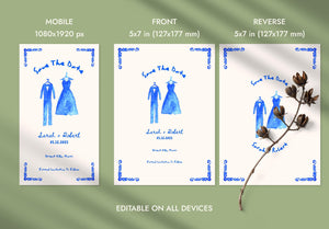 BeyzaLab Whimsical Save The Date Invite