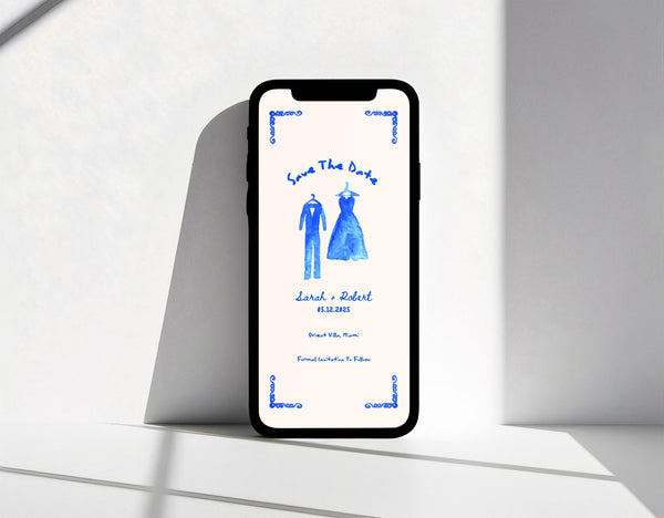 BeyzaLab Whimsical Save The Date Invite