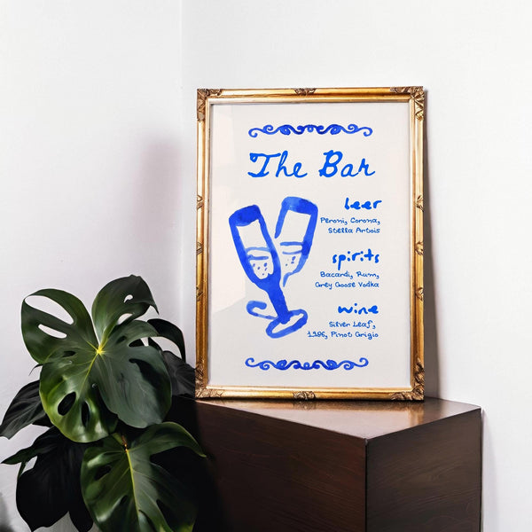 BeyzaLab Whimsical Wedding Bar Menu Sign