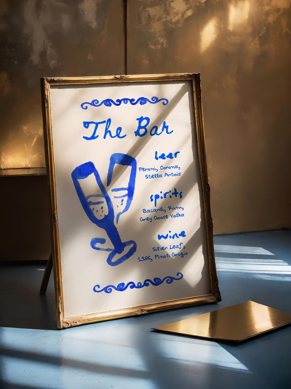 BeyzaLab Whimsical Wedding Bar Menu Sign