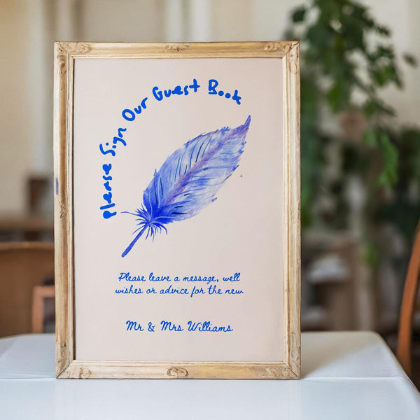 BeyzaLab Whimsical Wedding Guest Book Sign
