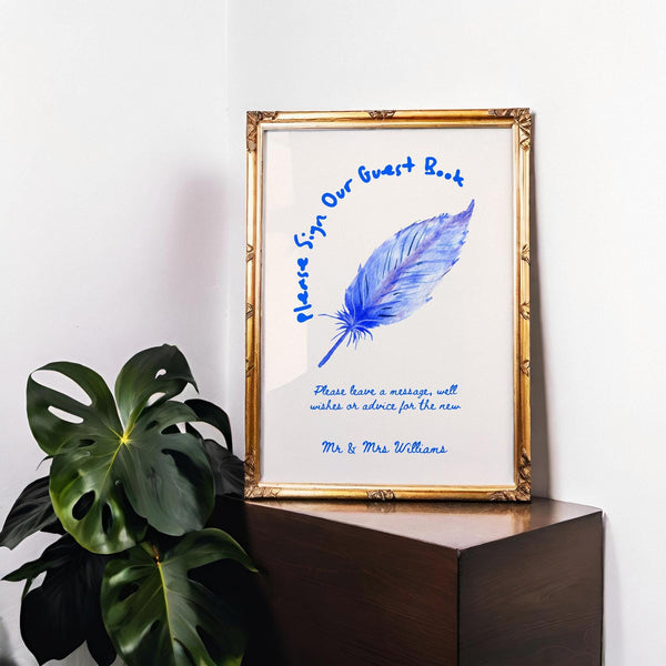BeyzaLab Whimsical Wedding Guest Book Sign