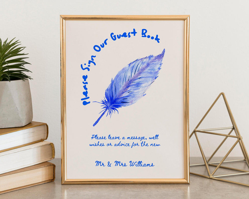 BeyzaLab Whimsical Wedding Guest Book Sign