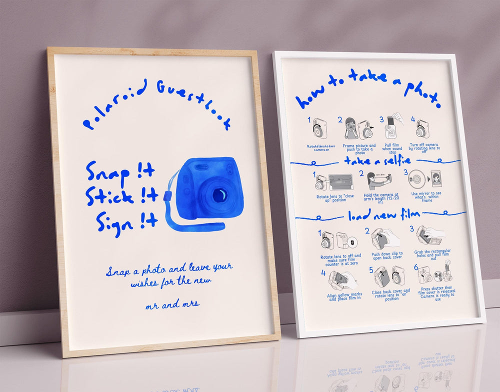 BeyzaLab Whimsical Wedding Instax Guest Book Sign