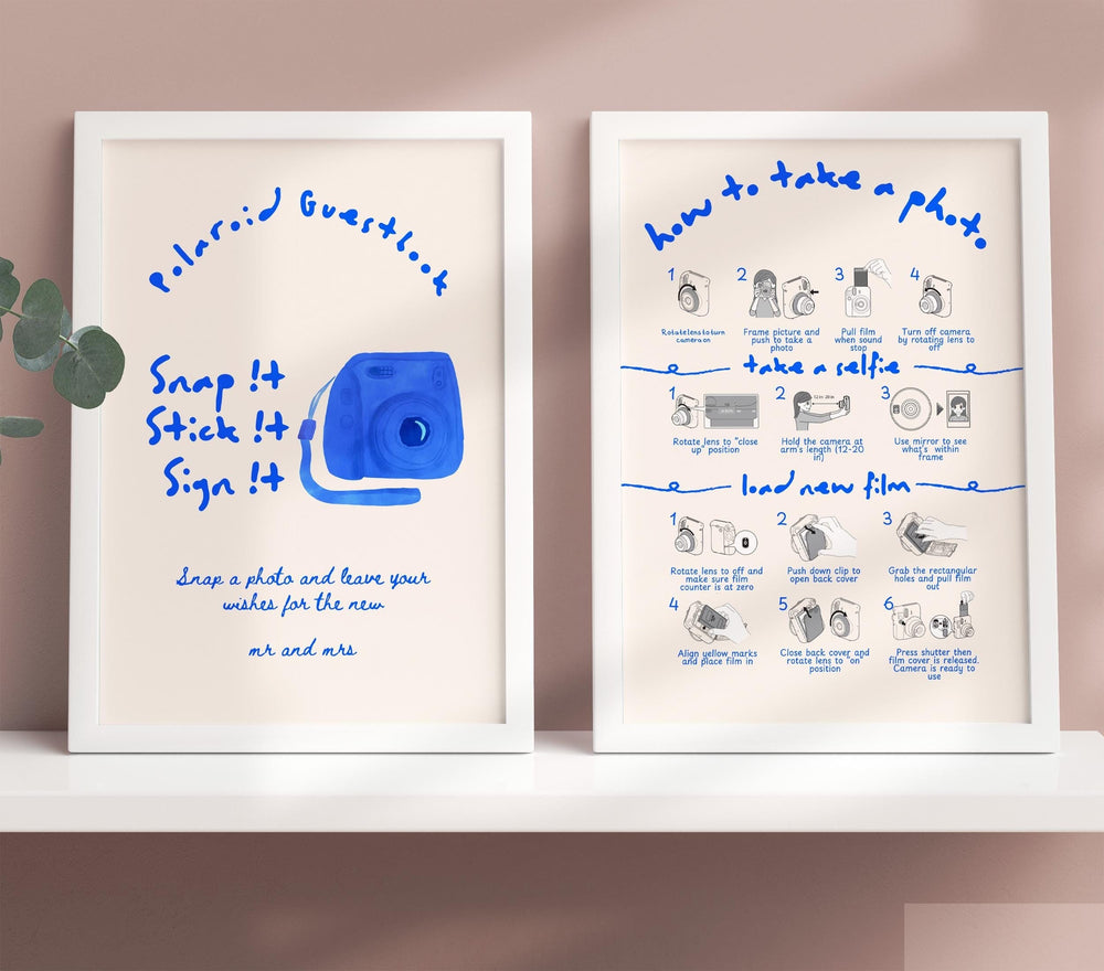 BeyzaLab Whimsical Wedding Instax Guest Book Sign