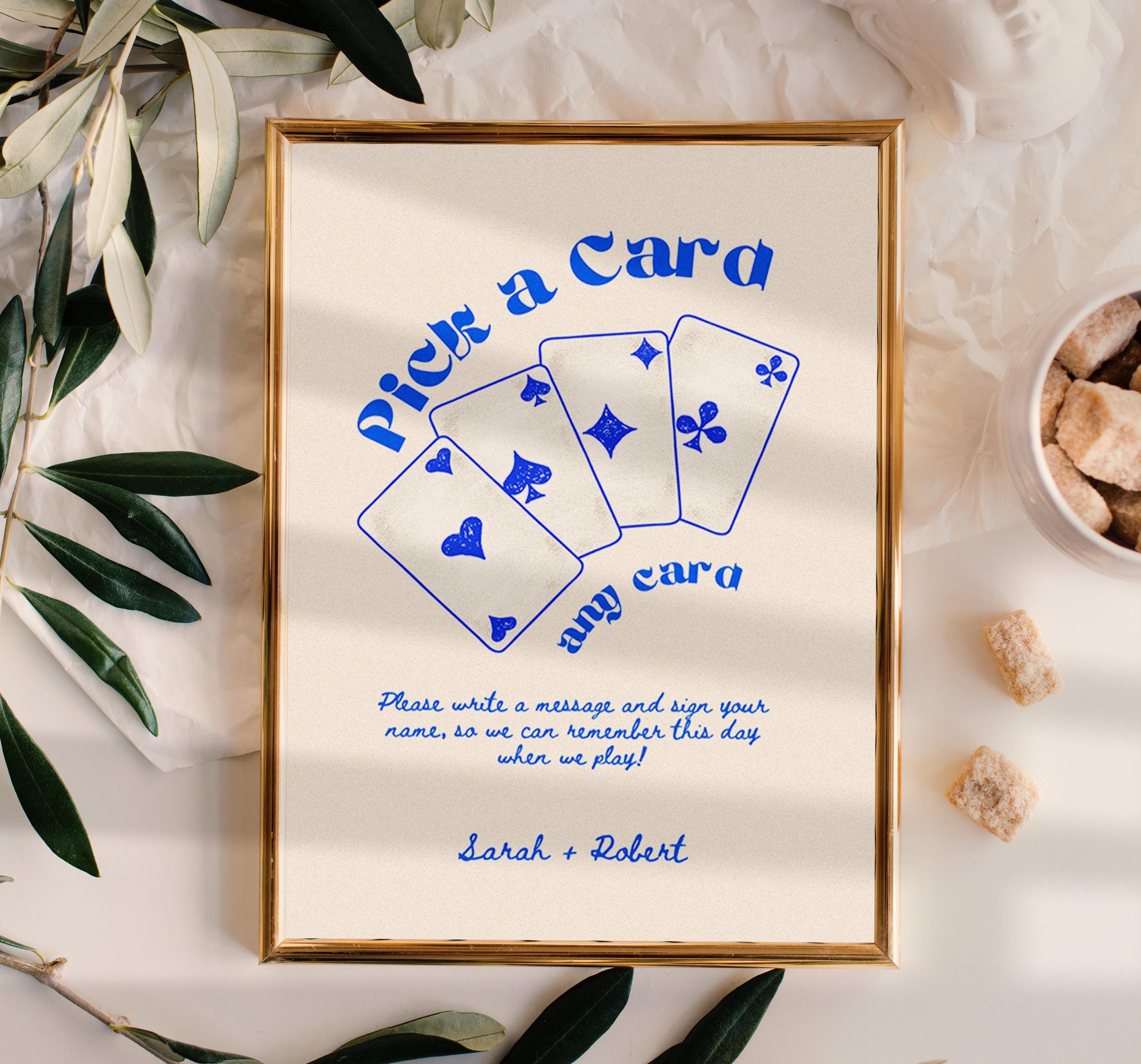 BeyzaLab Whimsical Wedding Playing Cards Sign