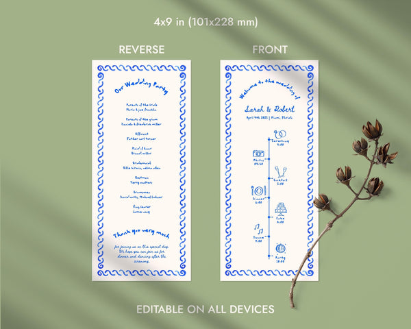BeyzaLab Whimsical Wedding Program