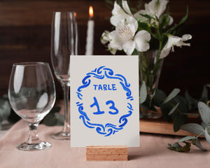 BeyzaLab Whimsical Wedding Table Numbers