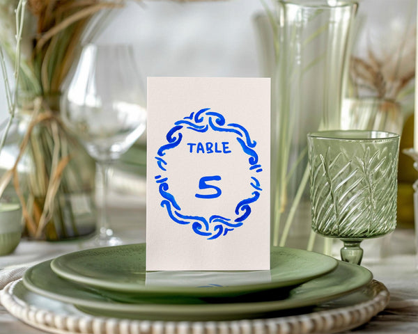 BeyzaLab Whimsical Wedding Table Numbers