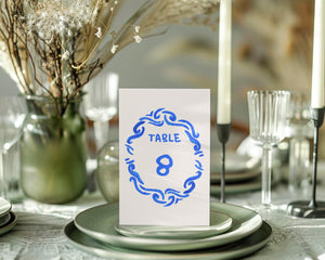 BeyzaLab Whimsical Wedding Table Numbers