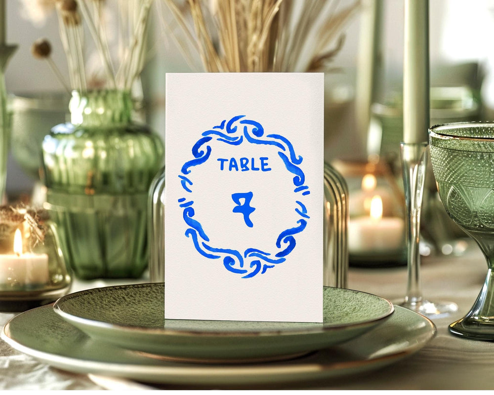BeyzaLab Whimsical Wedding Table Numbers