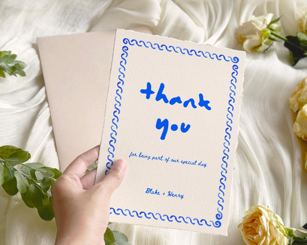 BeyzaLab Whimsical Wedding Thank You Cards