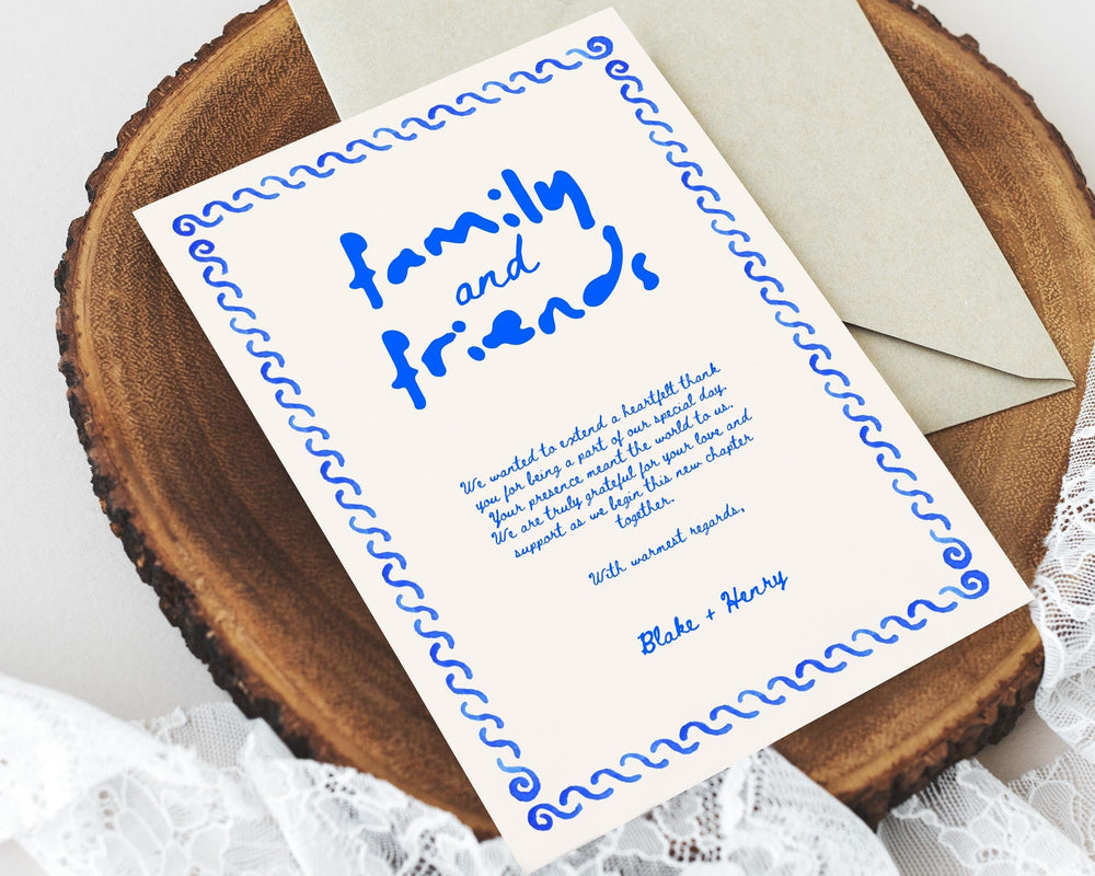 BeyzaLab Whimsical Wedding Thank You Cards
