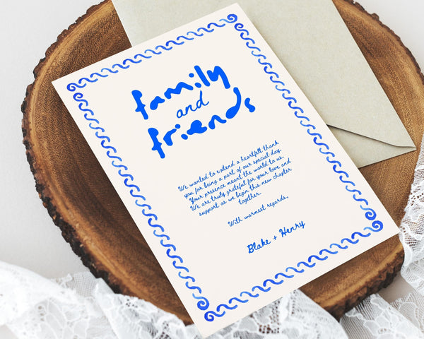 BeyzaLab Whimsical Wedding Thank You Cards