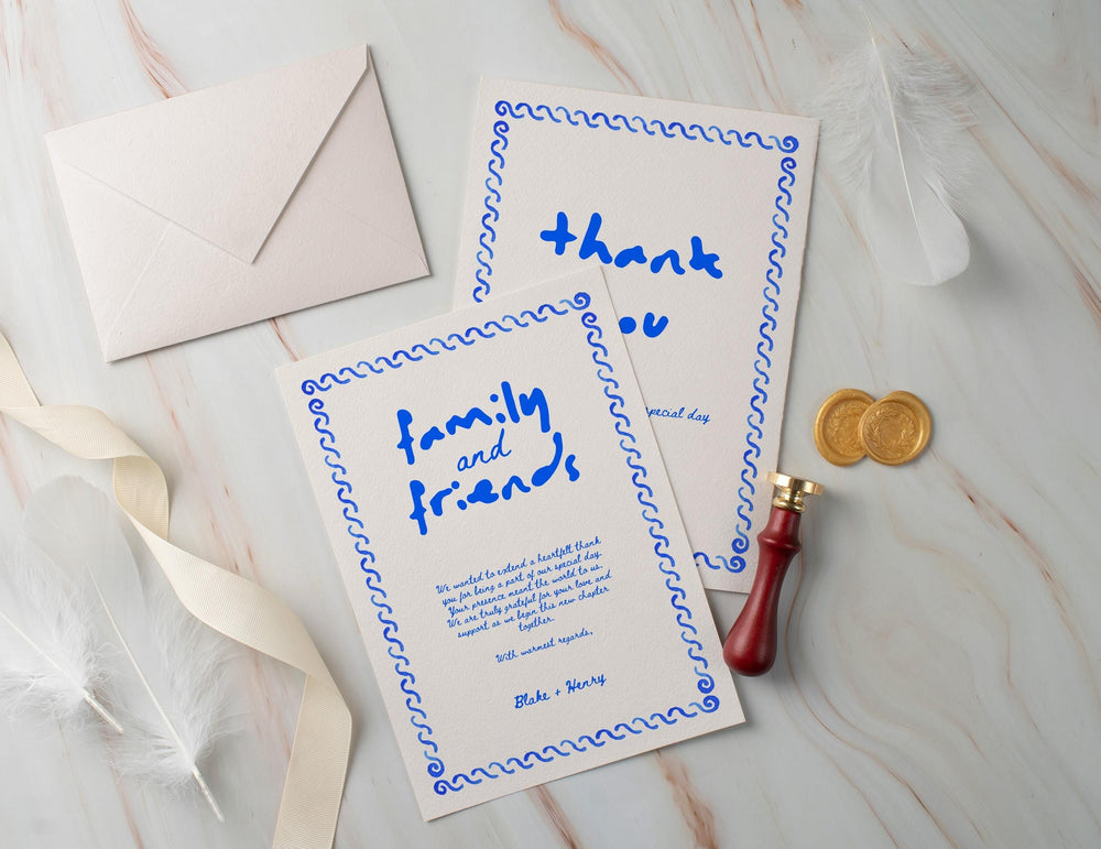 BeyzaLab Whimsical Wedding Thank You Cards