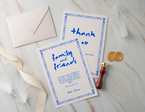 BeyzaLab Whimsical Wedding Thank You Cards
