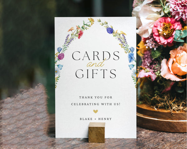 BeyzaLab Wildflower Cards and Gifts Sign
