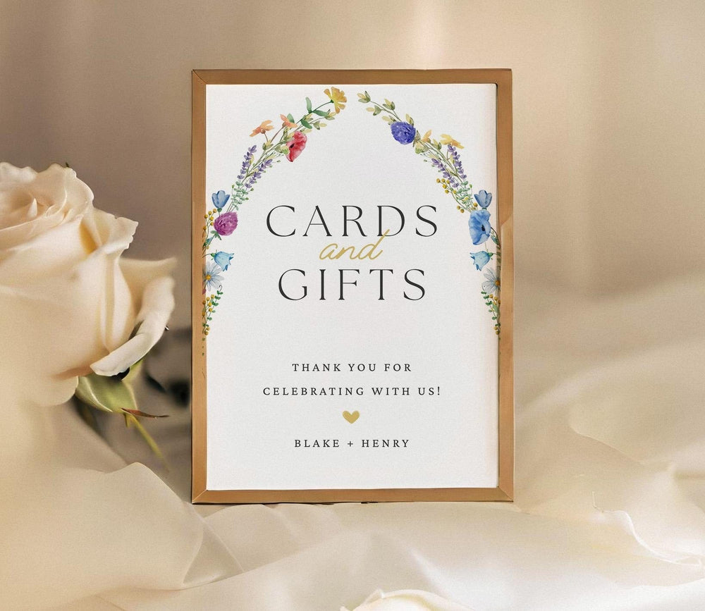 BeyzaLab Wildflower Cards and Gifts Sign