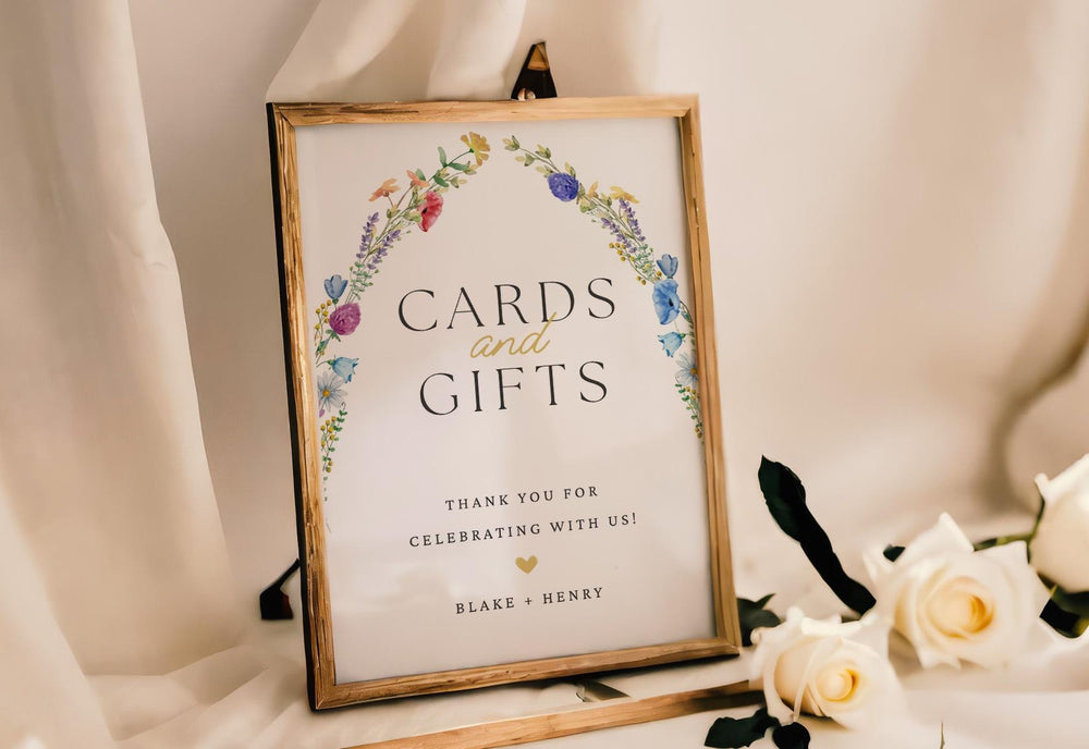 BeyzaLab Wildflower Cards and Gifts Sign