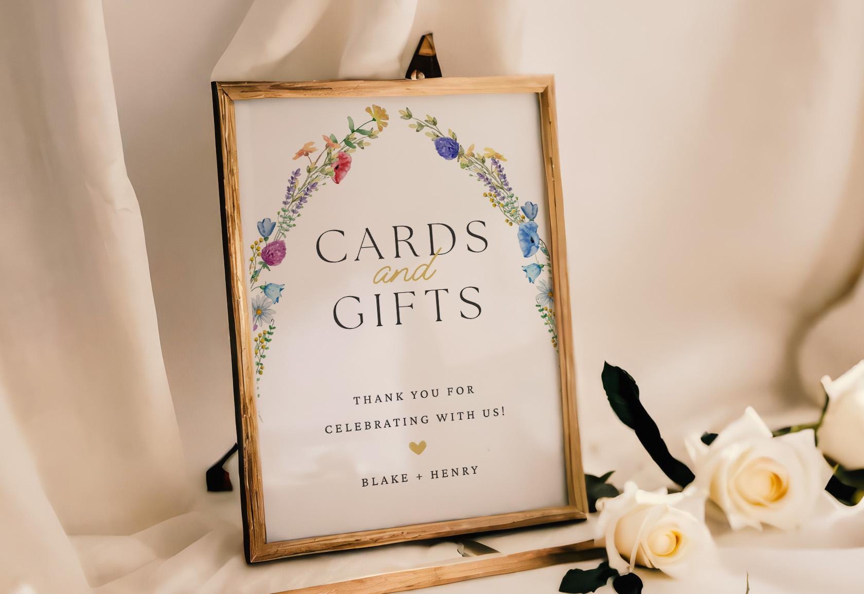 BeyzaLab Wildflower Cards and Gifts Sign