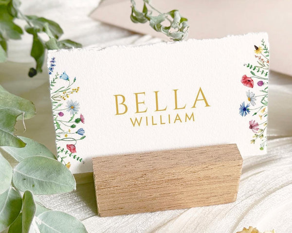 BeyzaLab Wildflower Wedding Place Cards