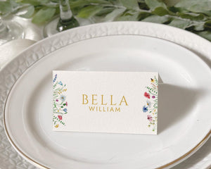 BeyzaLab Wildflower Wedding Place Cards