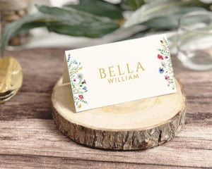 BeyzaLab Wildflower Wedding Place Cards