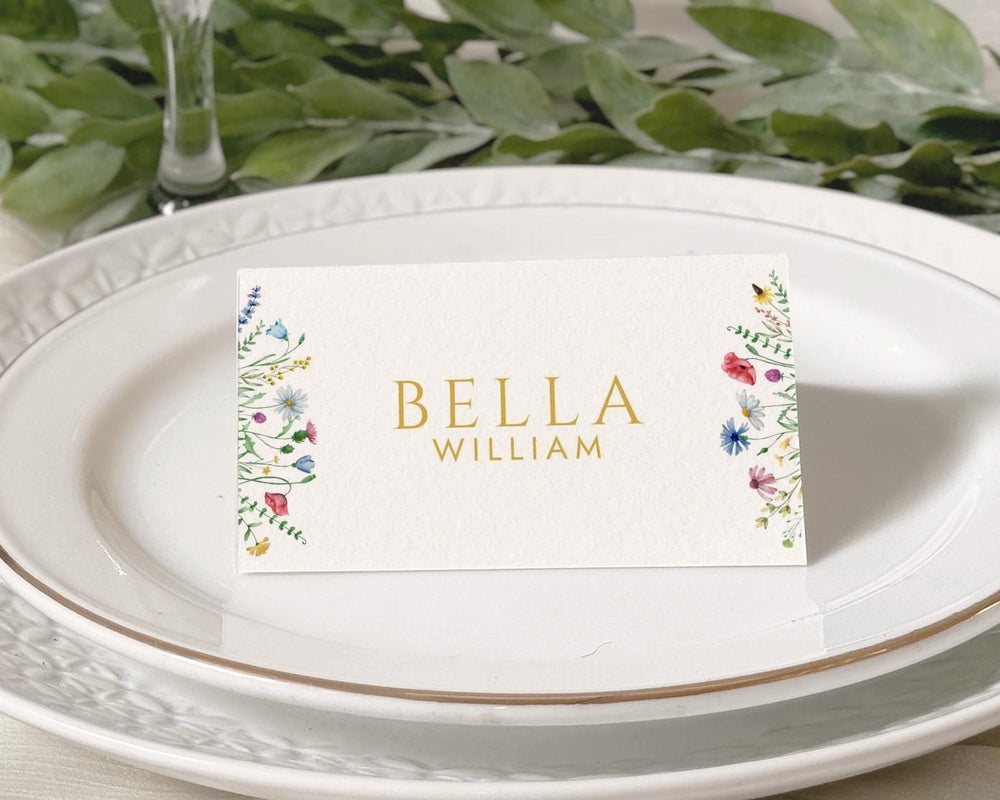 BeyzaLab Wildflower Wedding Place Cards